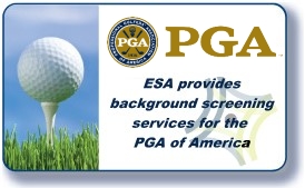 ESA provides employment screening services for PGA America